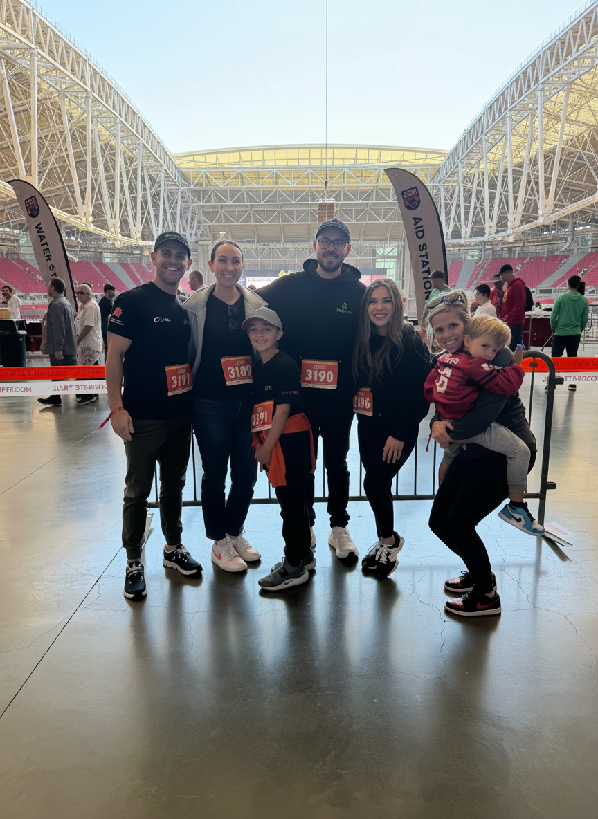 Techbros® IT asset disposition company families at Cardinals Climb community event